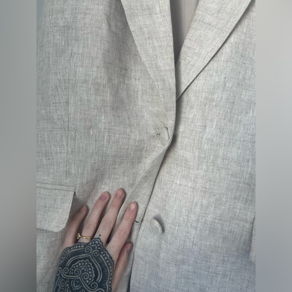 BNWOT Reformation Clark Linen Vest in Oatmeal XS - Picture 7 of 11